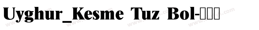 Uyghur_Kesme Tuz Bol字体转换